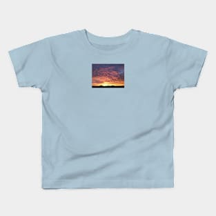 Fiery sunset sky Kids T-Shirt